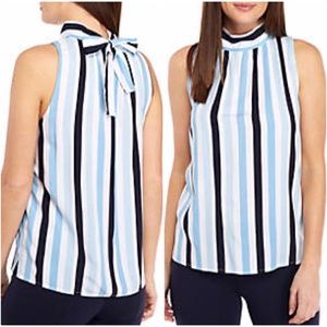 [Crown & Ivy] Blue/White Tie Back Too